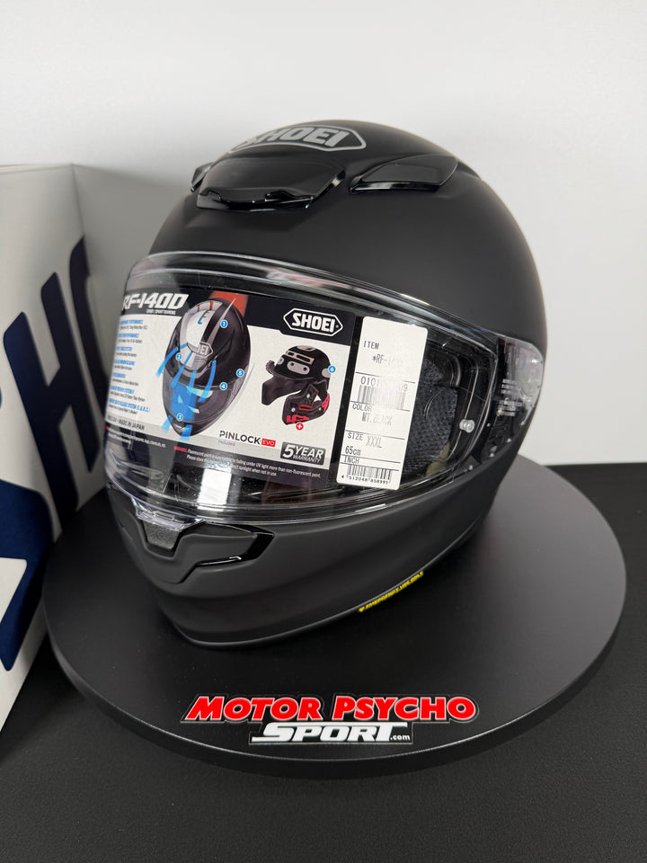 Shoei RF-1400 Helmet - Matte Black - Size 3XL - USED / OPEN BOX - FINAL SALE / NO RETURNS