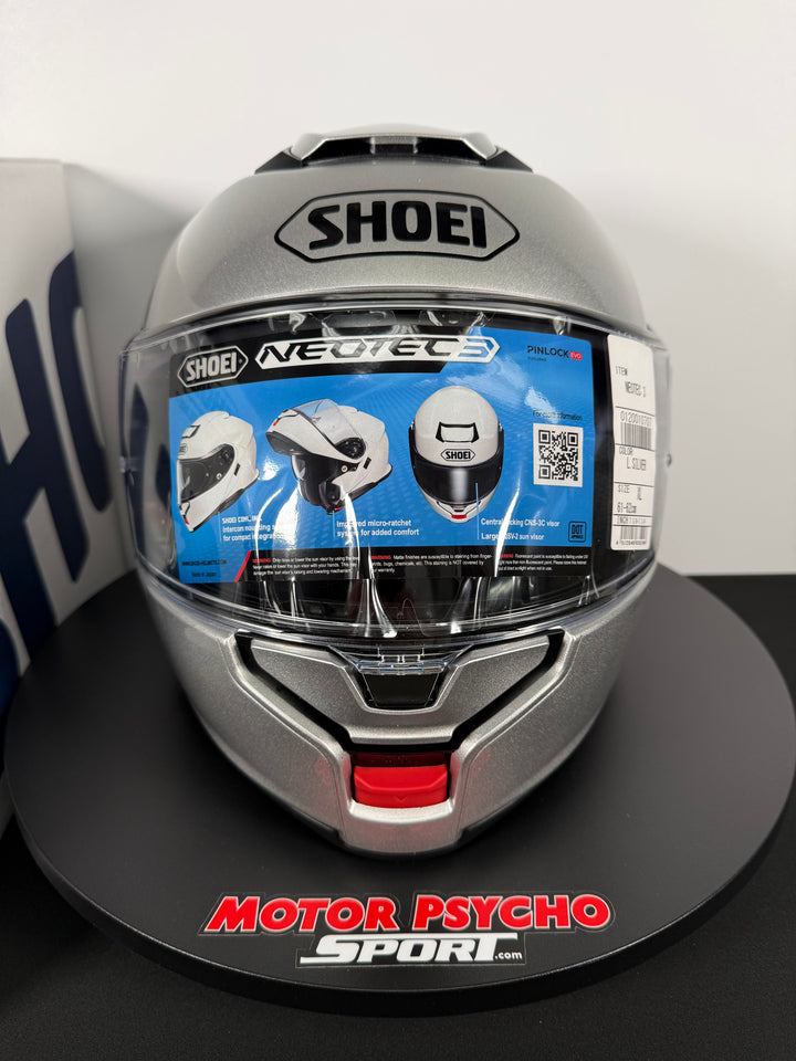 Shoei Neotec 3 Modular Helmet - Light Silver - Size XL - USED / OPEN BOX