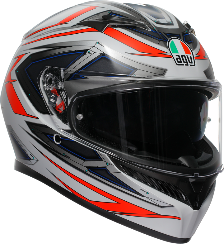 AGV K3 Helmet - Space Matte Black White/Red Fluo