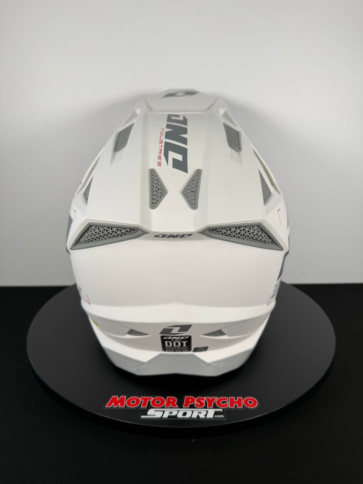 One Industries X-297 HELMET - FOCUS WHITE/GRAY - Size XL - OPEN BOX