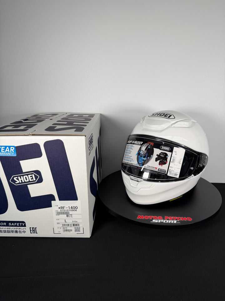 Shoei RF-1400 Helmet - White - Size Large - USED / OPEN BOX - FINAL SALE / NO RETURNS