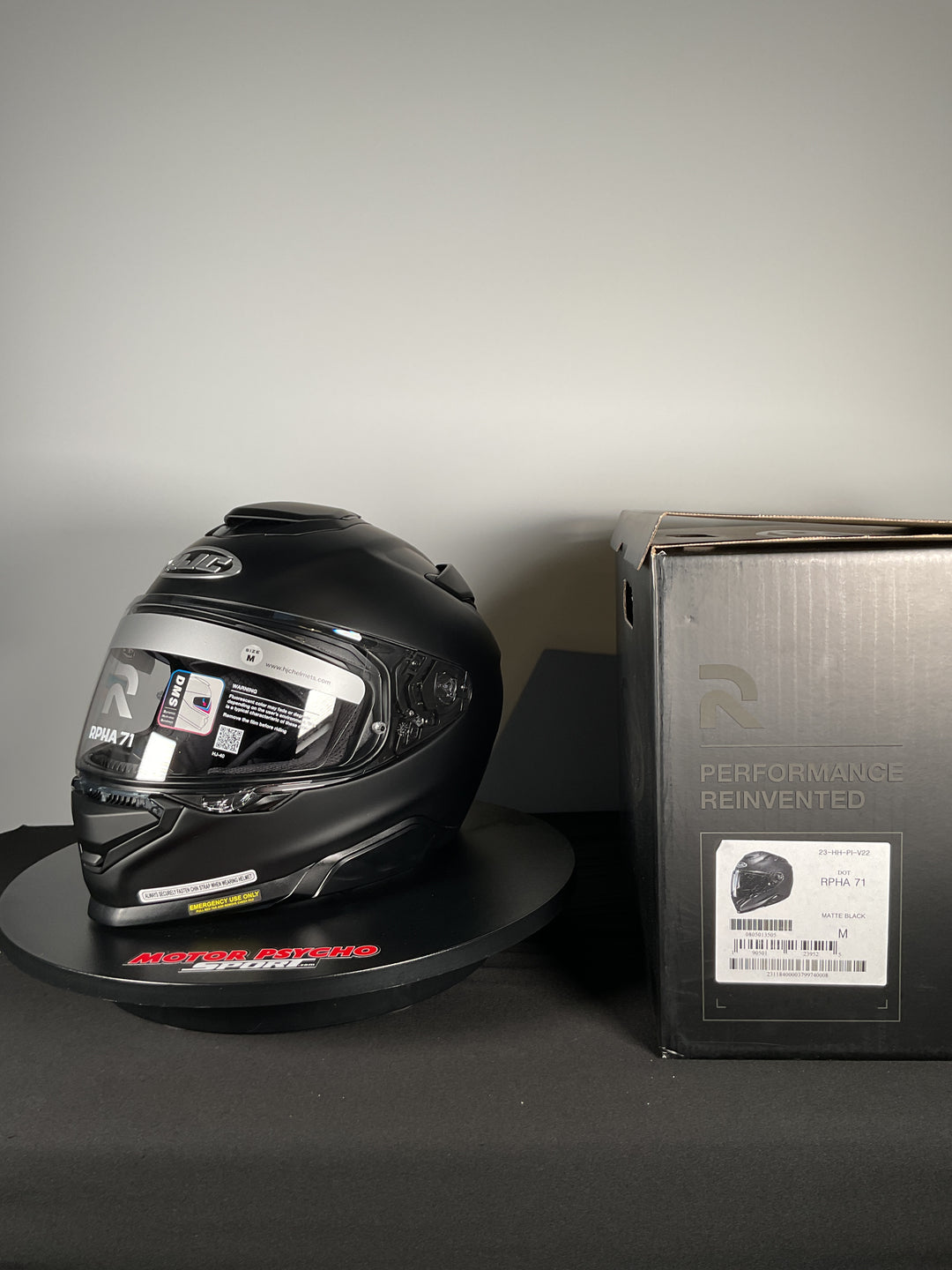 HJC RPHA 71 HELMET - MATTE BLACK - Size M - Used Open Box