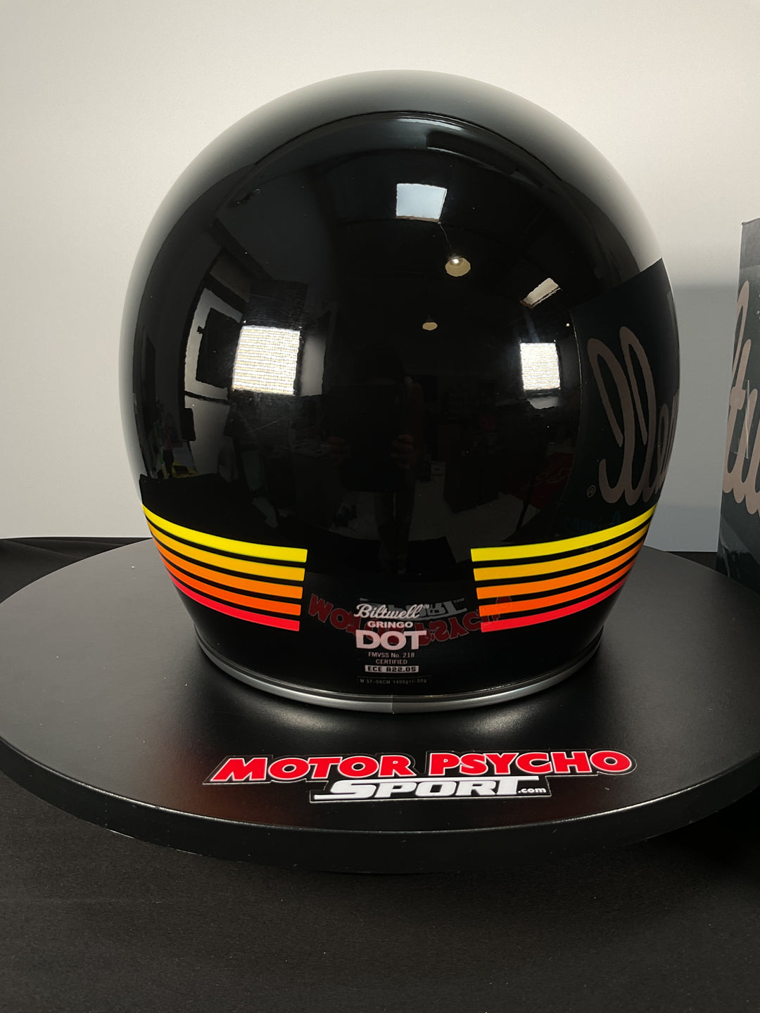 Biltwell Gringo ECE Helmet Gloss Black Spectrum - Size Medium -Used Like New