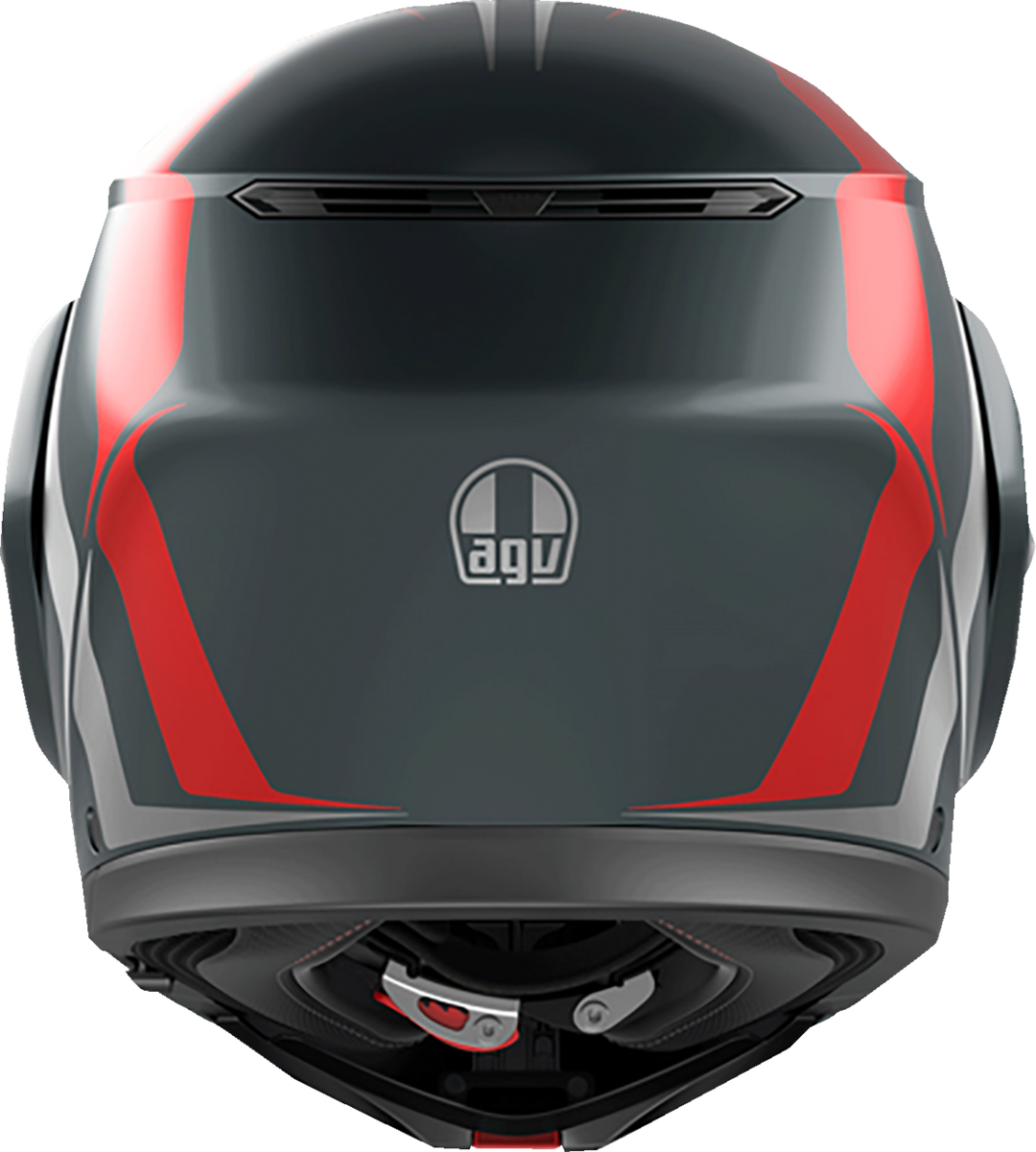 AGV Streetmodular Helmet - Resia Matte Grey/Silver/Red