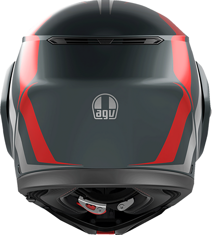 AGV Streetmodular Helmet - Resia Matte Grey/Silver/Red