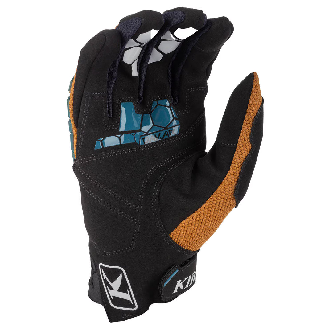 KLIM DAKAR GLOVE - GOLDEN BROWN - PETROL