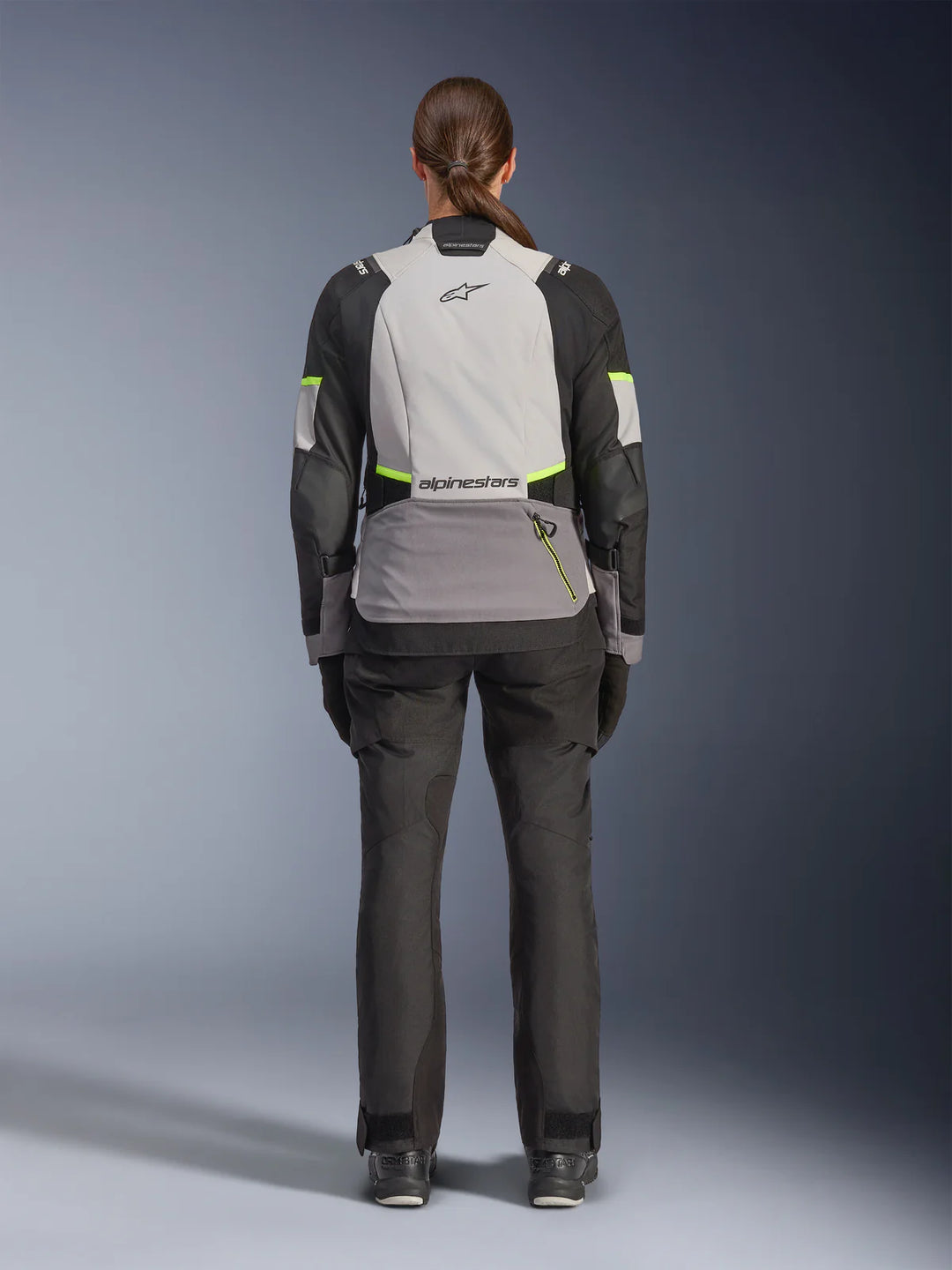Alpinestars Stella Andes V4 Drystar Women's Jacket - Ice Grey/Dark Grey/Grey Black/Yellow Fluo