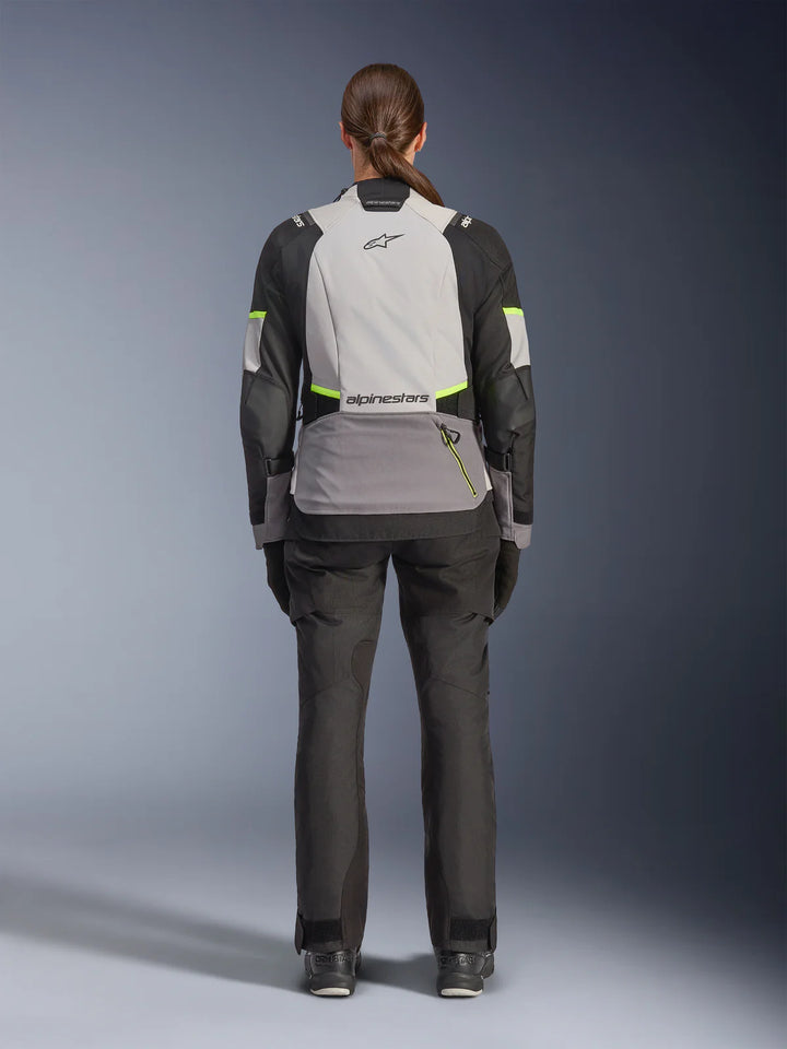 Alpinestars Stella Andes V4 Drystar Women's Jacket - Ice Grey/Dark Grey/Grey Black/Yellow Fluo