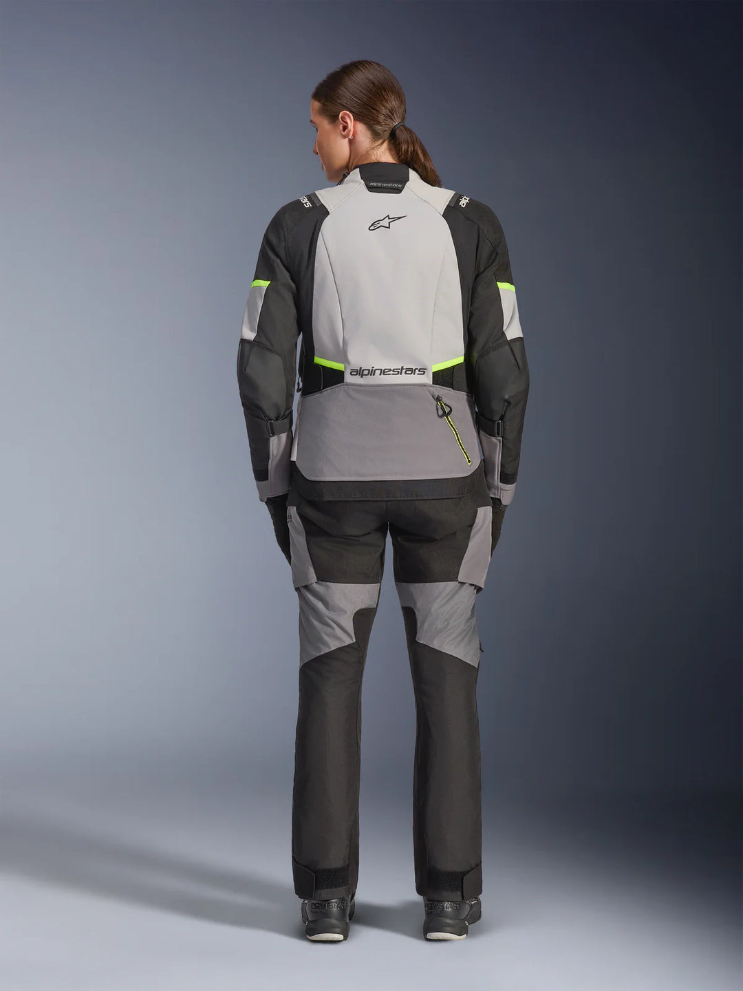 Alpinestars Stella Andes V4 Drystar Women's Jacket - Ice Grey/Dark Grey/Grey Black/Yellow Fluo
