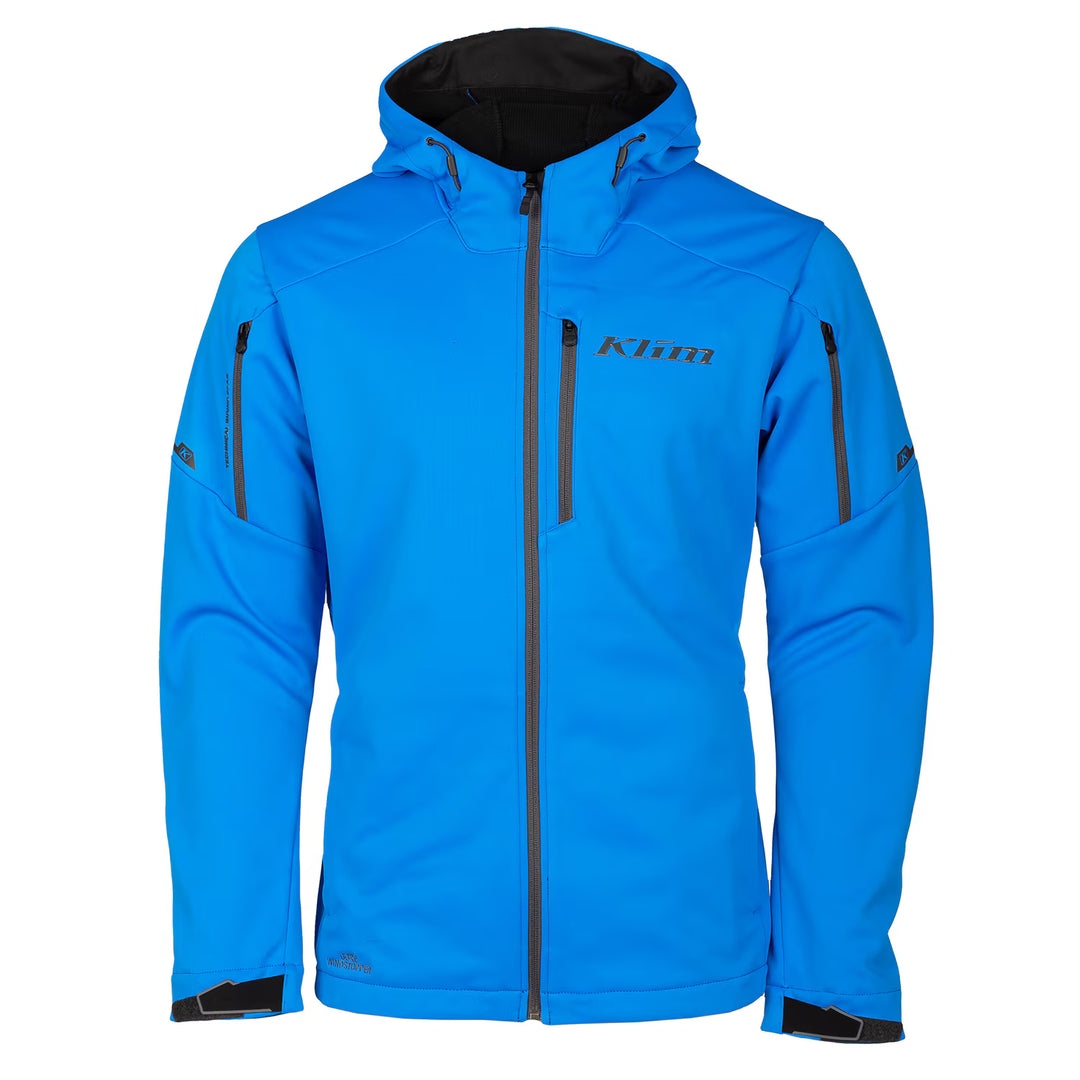 KLIM INVERSION HOODED JACKET - ELECTRIC BLUE LEMONADE - ASPHALT
