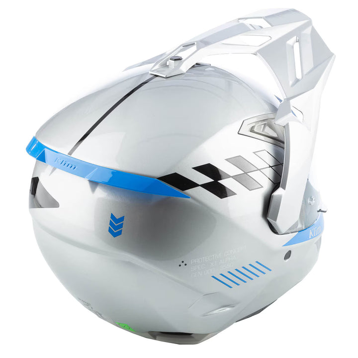 Klim X1 ALPHA HELMET ECE/DOT-GLOSS CONCEPT HIGH-RISE - ELECTRIC BLUE LEMONADE