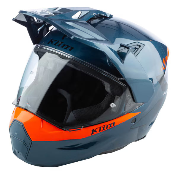 KLIM X1 ALPHA HELMET ECE/DOT-GLOSS CONCEPT PETROL - STRIKE ORANGE