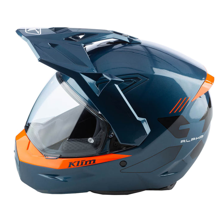 KLIM X1 ALPHA HELMET ECE/DOT-GLOSS CONCEPT PETROL - STRIKE ORANGE