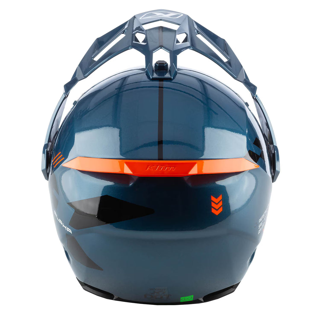KLIM X1 ALPHA HELMET ECE/DOT-GLOSS CONCEPT PETROL - STRIKE ORANGE