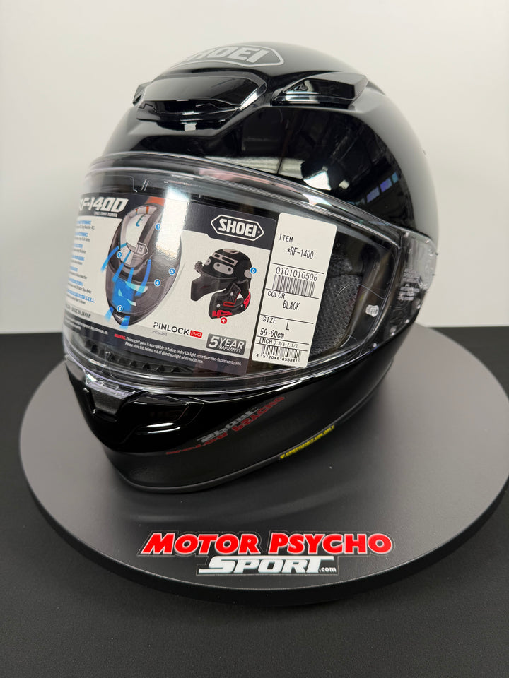 Shoei RF-1400 Helmet - Gloss Black - Size Large - USED / OPEN BOX #2