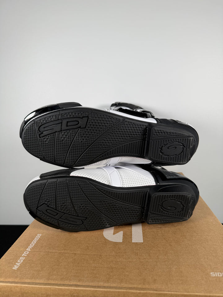 Sidi Rex Air Road Race Boots - WHITE/BLACK - Size Euro 46 / US 11.5 - OPEN BOX