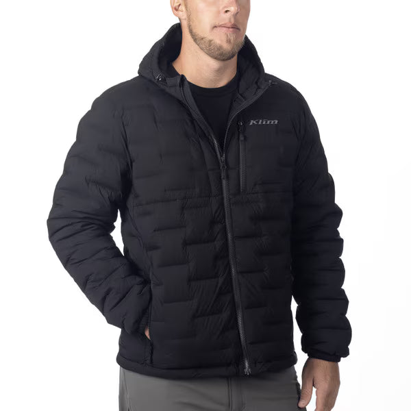 KLIM BOULDER STRETCH DOWN HOODED JACKET - BLACK