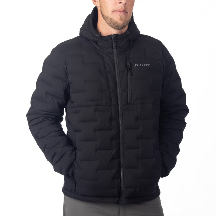 KLIM BOULDER STRETCH DOWN HOODED JACKET - BLACK