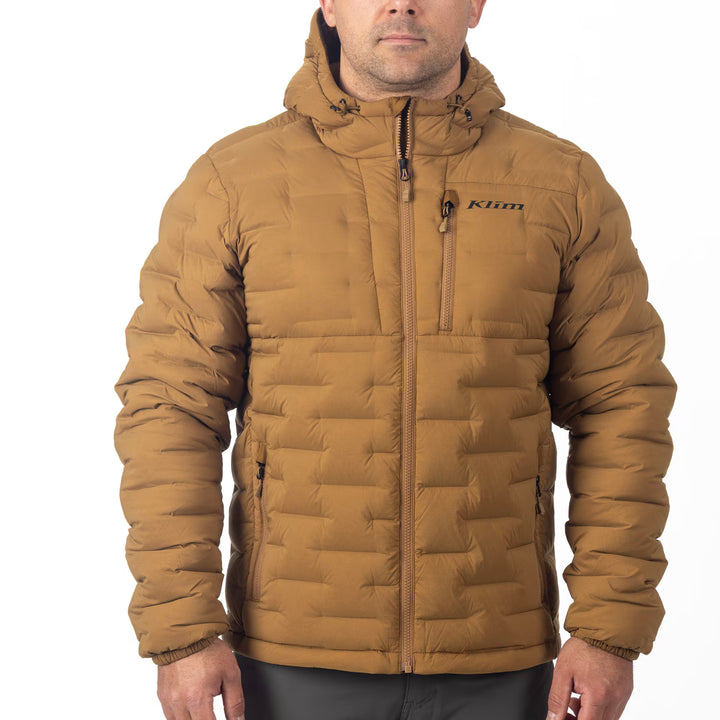 KLIM BOULDER STRETCH DOWN HOODED JACKET - BREEN