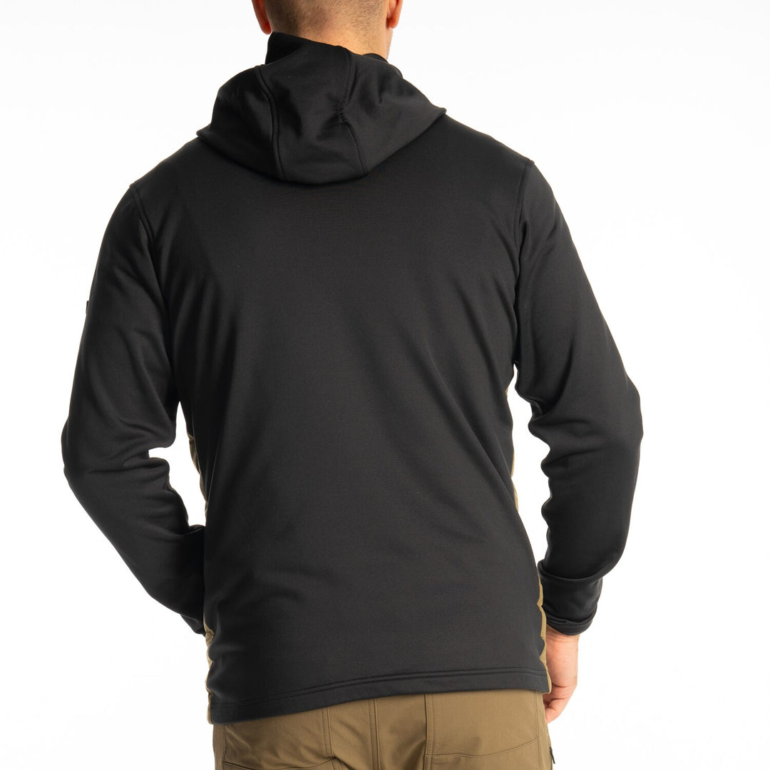 KLIM BOULDER HYBRID HOODED JACKET - DARK OLIVE - BLACK - NON CURRENT