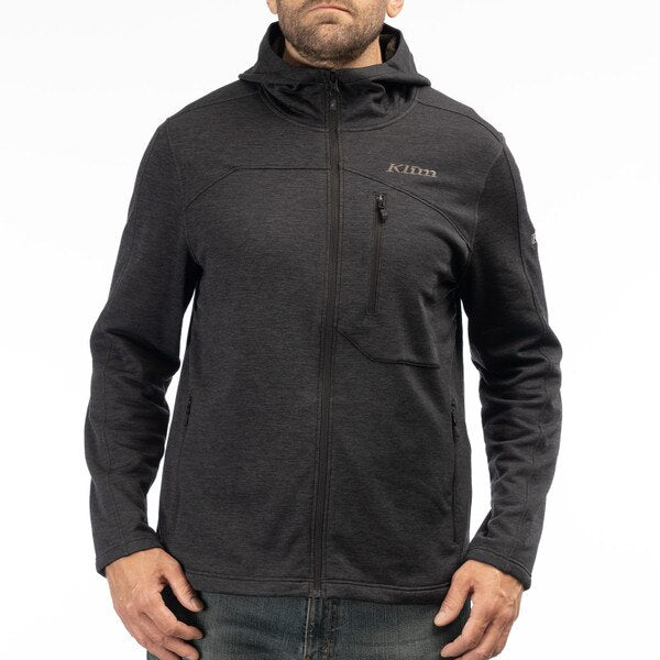 KLIM ECHO WOOL HOODED JACKET - BLACK
