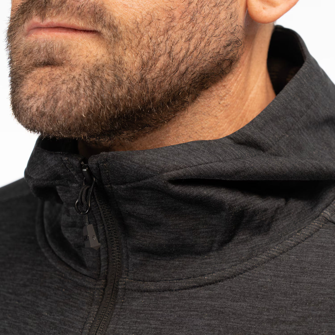 KLIM ECHO WOOL HOODED JACKET - BLACK