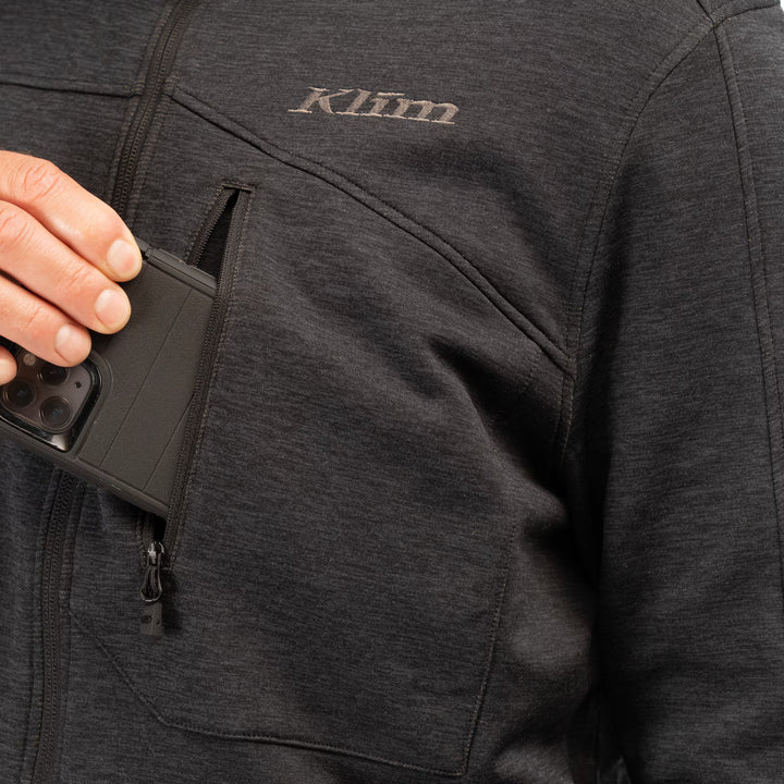 KLIM ECHO WOOL HOODED JACKET - BLACK