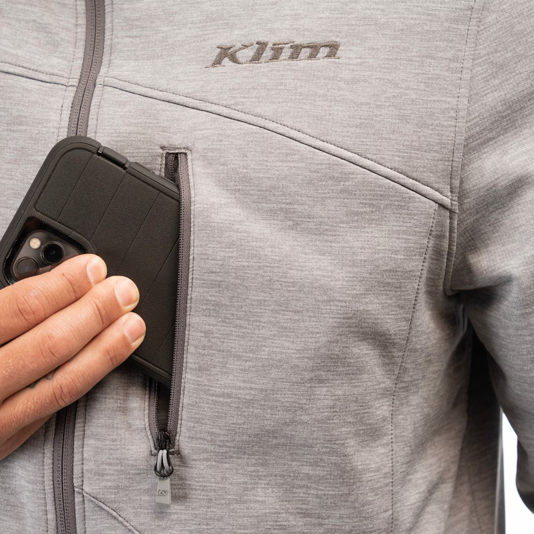 KLIM ECHO WOOL HOODED JACKET - CASTLEROCK HEATHER