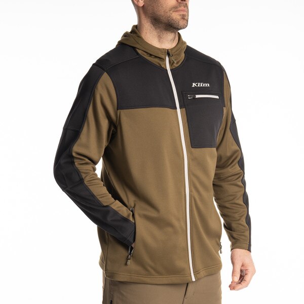 KLIM GLACIER HOODED JACKET - DARK OLIVE - BLACK