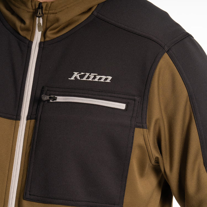 KLIM GLACIER HOODED JACKET - DARK OLIVE - BLACK
