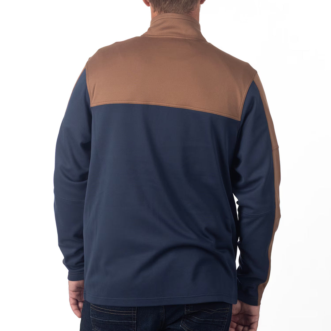 KLIM GLACIER JACKET - DRESS BLUES - COCOA BROWN