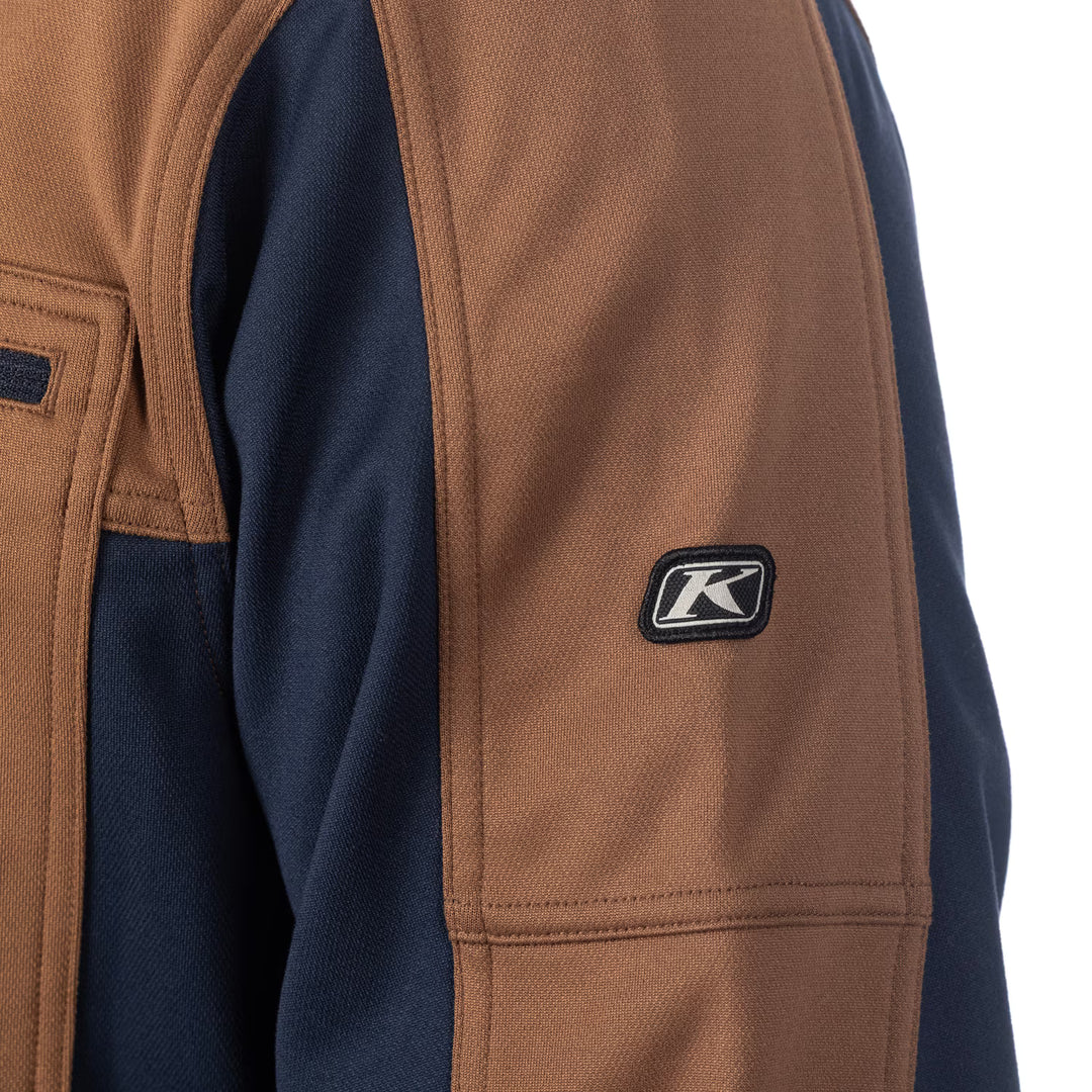 KLIM GLACIER JACKET - DRESS BLUES - COCOA BROWN
