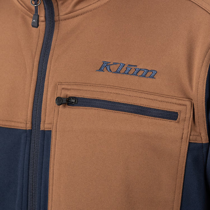 KLIM GLACIER JACKET - DRESS BLUES - COCOA BROWN