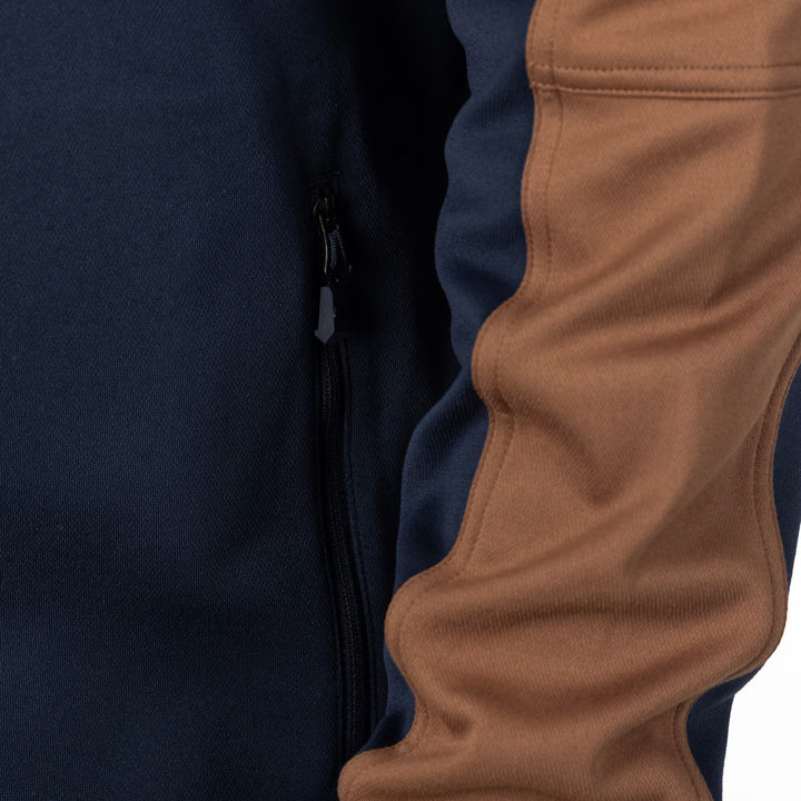 KLIM GLACIER JACKET - DRESS BLUES - COCOA BROWN
