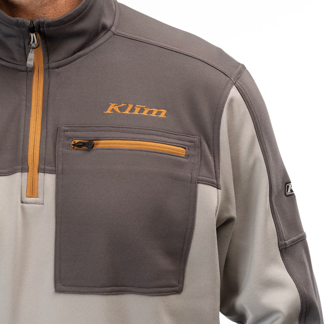 KLIM GLACIER 1/4 ZIP - MONUMENT - ASPHALT