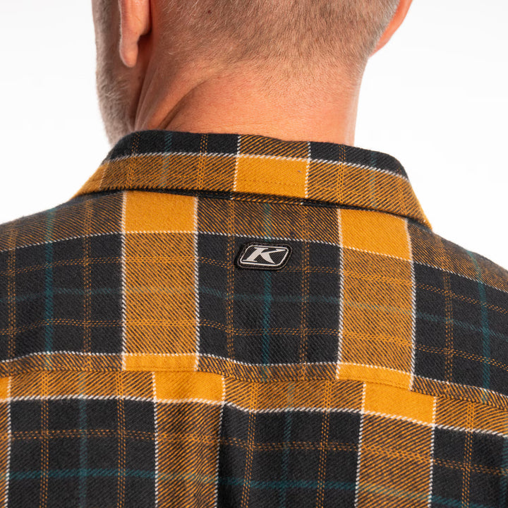 KLIM OWEN HEAVYWEIGHT FLANNEL SHIRT - GOLDEN BROWN - BLACK