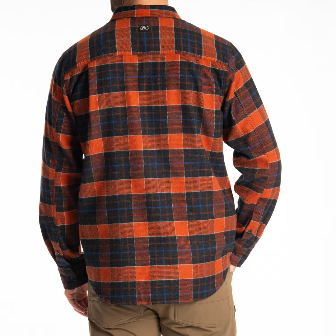 KLIM OWEN HEAVYWEIGHT FLANNEL SHIRT - MONUMENT - PICANTE - BLACK