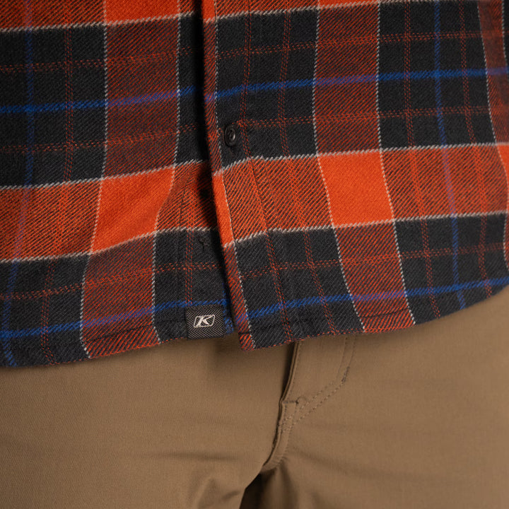 KLIM OWEN HEAVYWEIGHT FLANNEL SHIRT - MONUMENT - PICANTE - BLACK