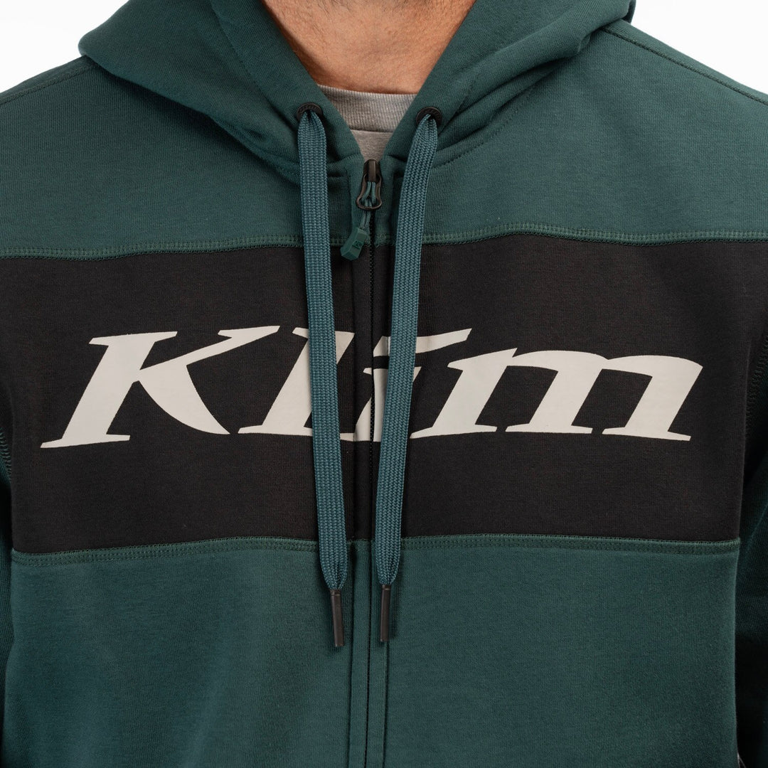 KLIM TRAILSIDE FULL ZIP HOODIE - DARK SEA - BLACK
