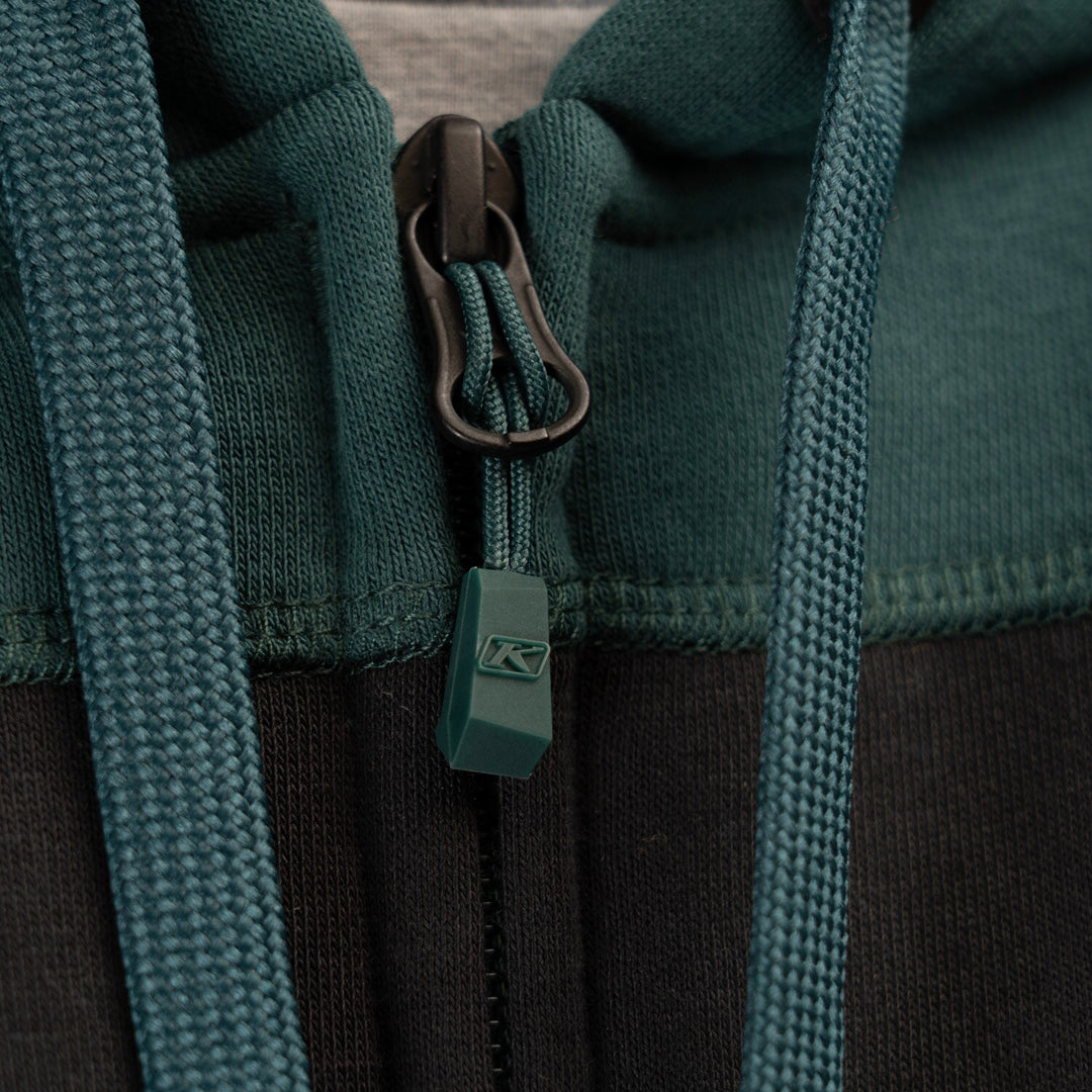 KLIM TRAILSIDE FULL ZIP HOODIE - DARK SEA - BLACK