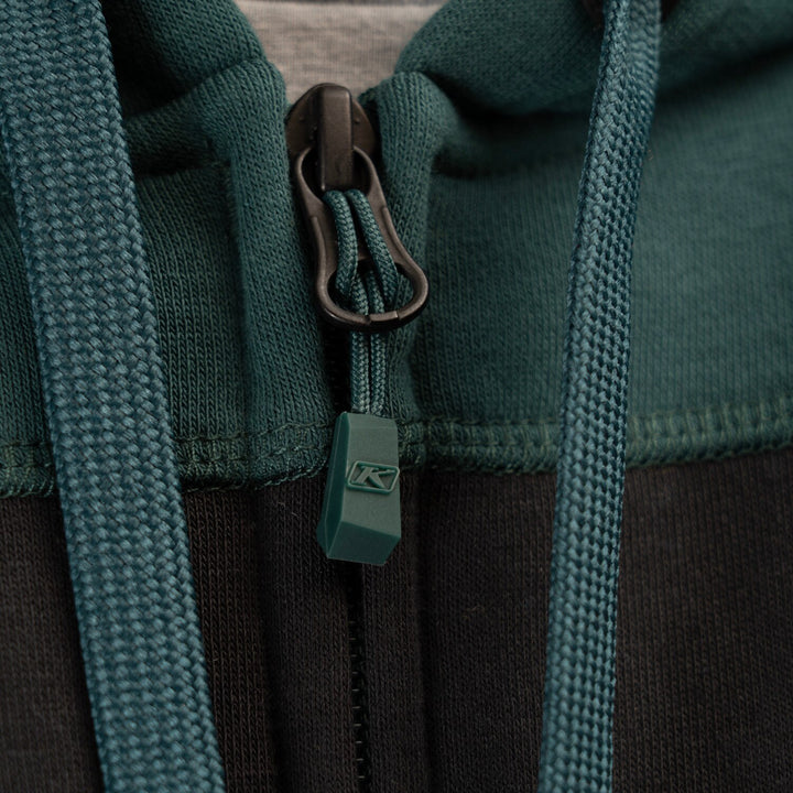 KLIM TRAILSIDE FULL ZIP HOODIE - DARK SEA - BLACK