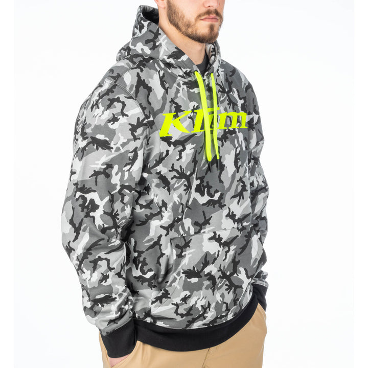KLIM PULLOVER HOODIE - CAMO - HI-VIS