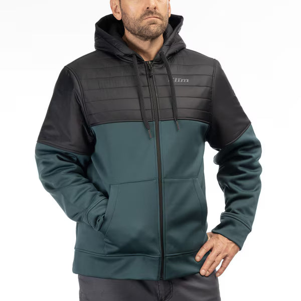 KLIM TAMARACK INSULATED ZIP HOODIE - DARK SEA - BLACK