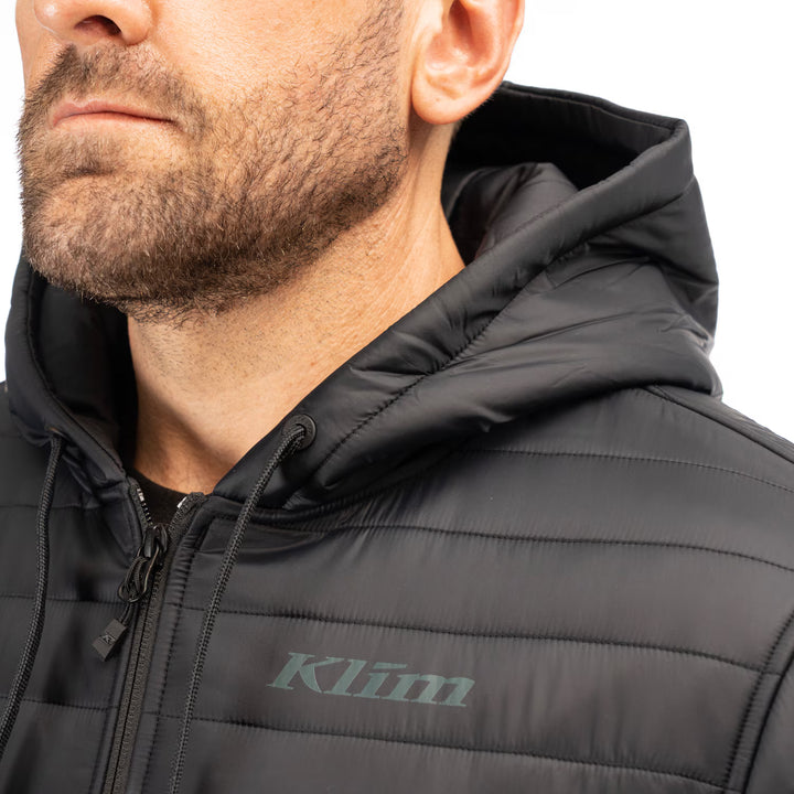 KLIM TAMARACK INSULATED ZIP HOODIE - DARK SEA - BLACK
