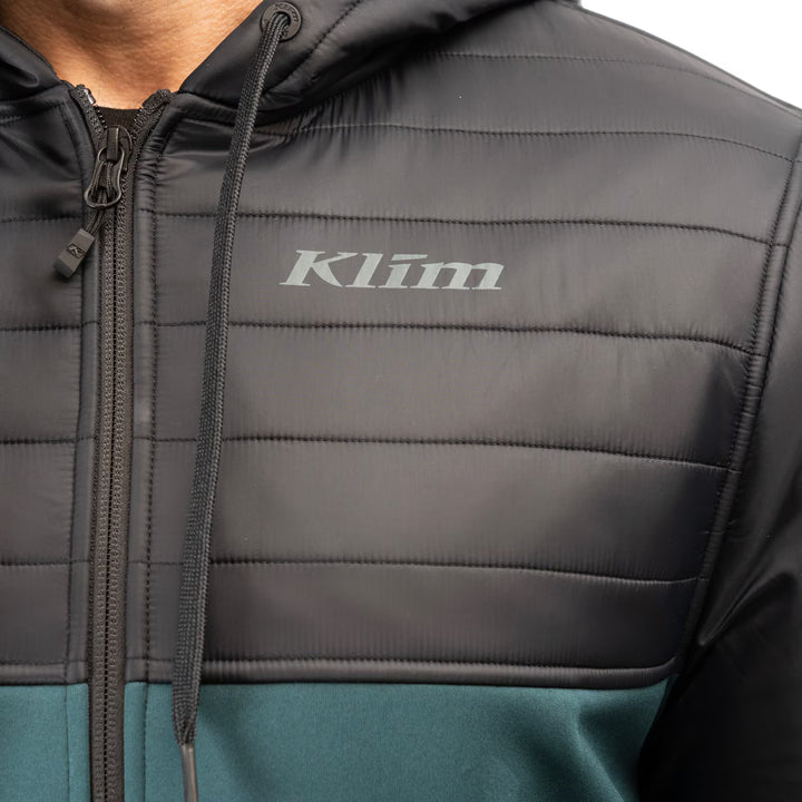 KLIM TAMARACK INSULATED ZIP HOODIE - DARK SEA - BLACK