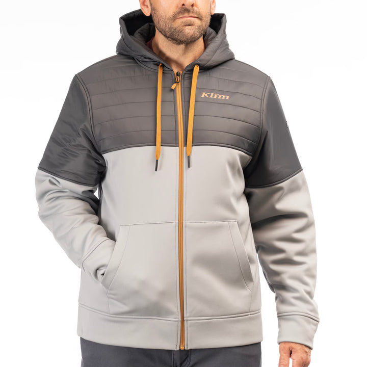 KLIM TAMARACK INSULATED ZIP HOODIE - MONUMENT - ASPHALT