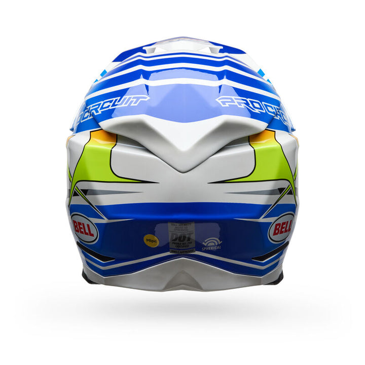 Bell Moto-10 Spherical Helmet - Pro Circuit Replica 25 Gloss Blue/White