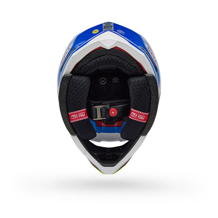 Bell Moto-10 Spherical Helmet - Pro Circuit Replica 25 Gloss Blue/White