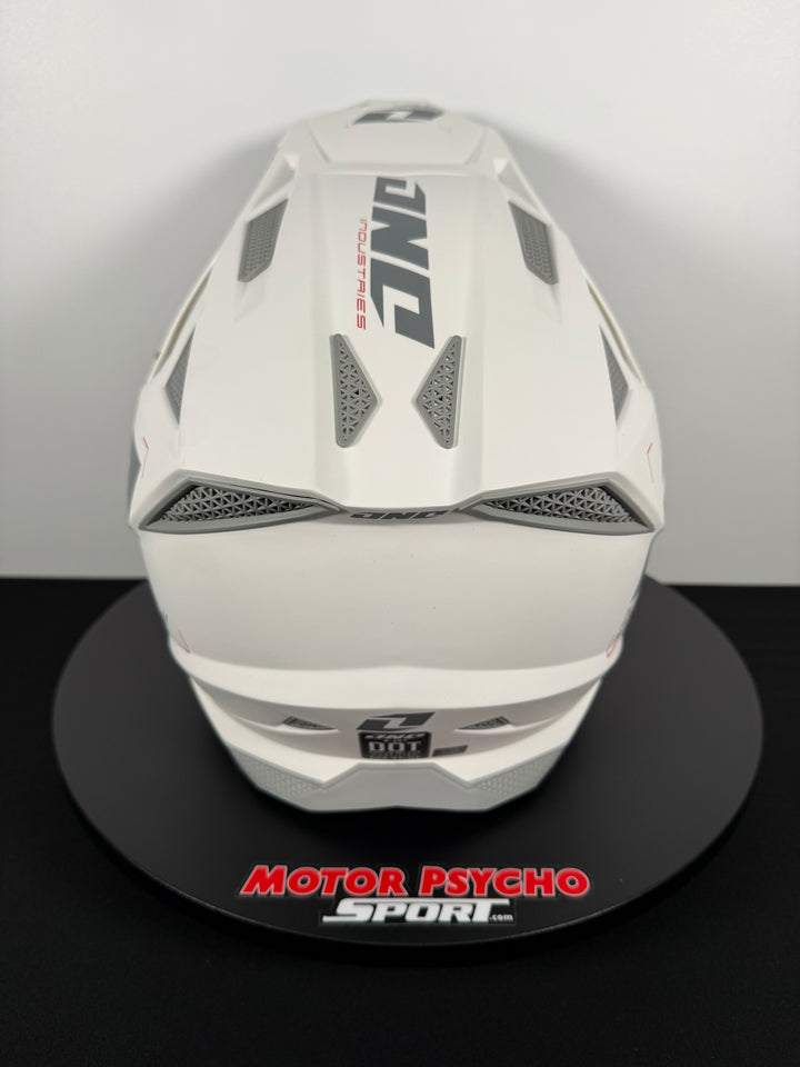 One Industries X-297 HELMET - FOCUS WHITE/GRAY - Size 2XL - OPEN BOX
