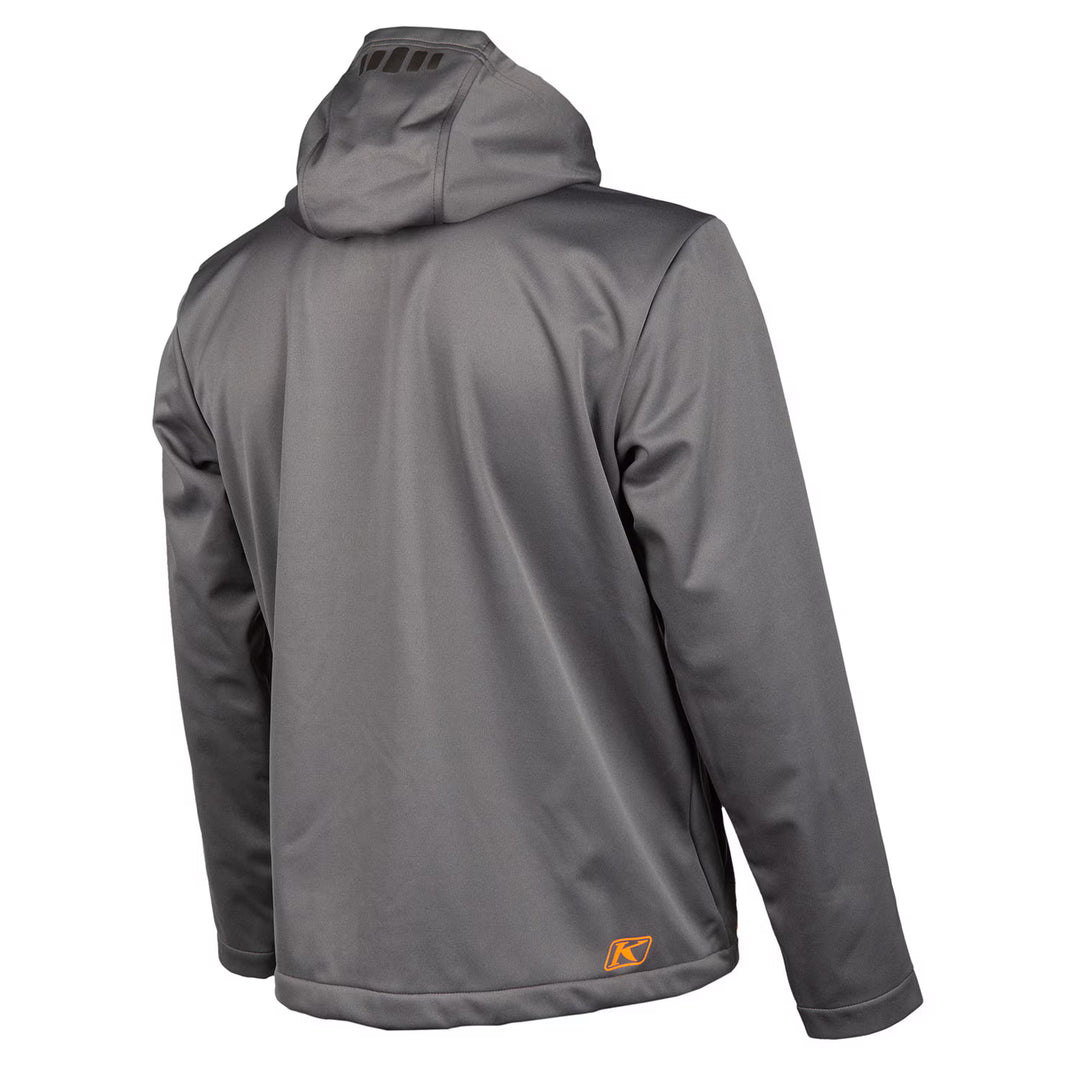 KLIM TRANSITION FULL ZIP HOODIE - ASPHALT - STRIKE ORANGE